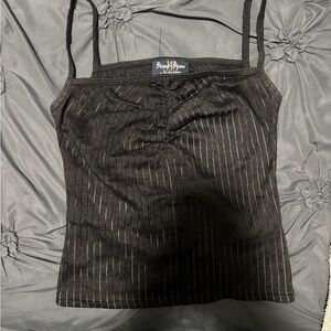 Bisou Bisou Black Textured Top